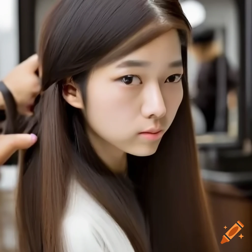 stylist with an extremely long hair