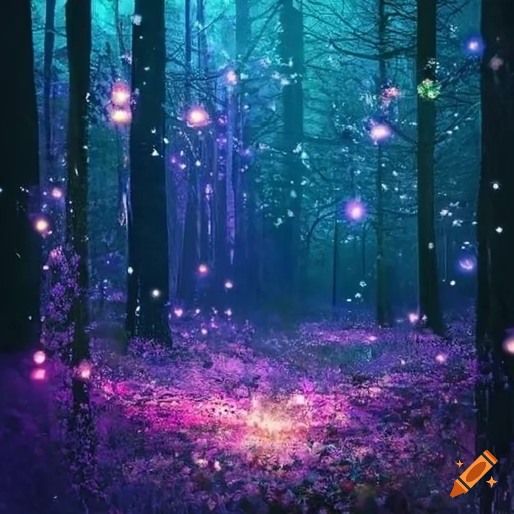 sparkling forest scenery