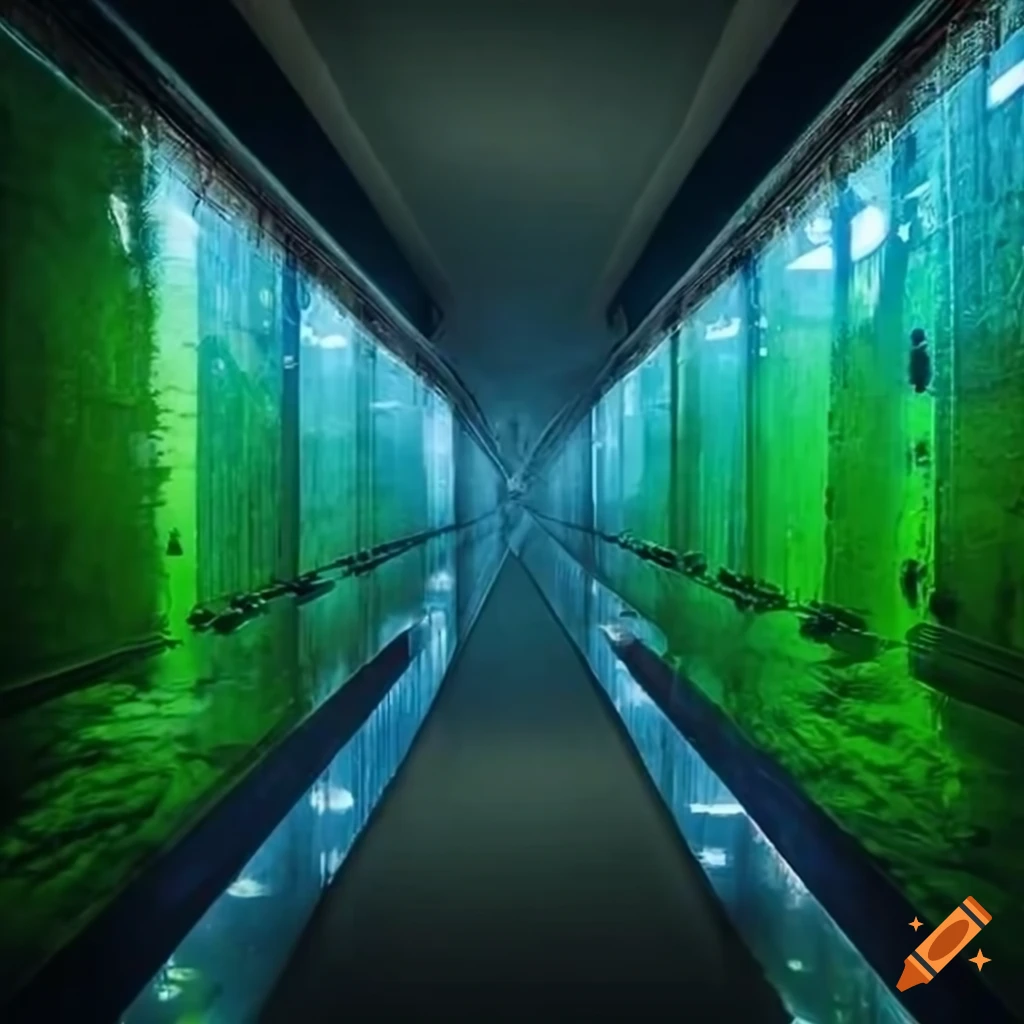 photobioreactors in an underground algae farm