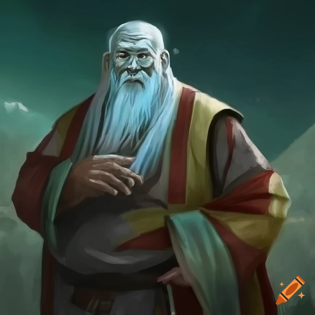 fantasy-illustration-of-an-old-asian-man-in-traditional-attire-on-craiyon