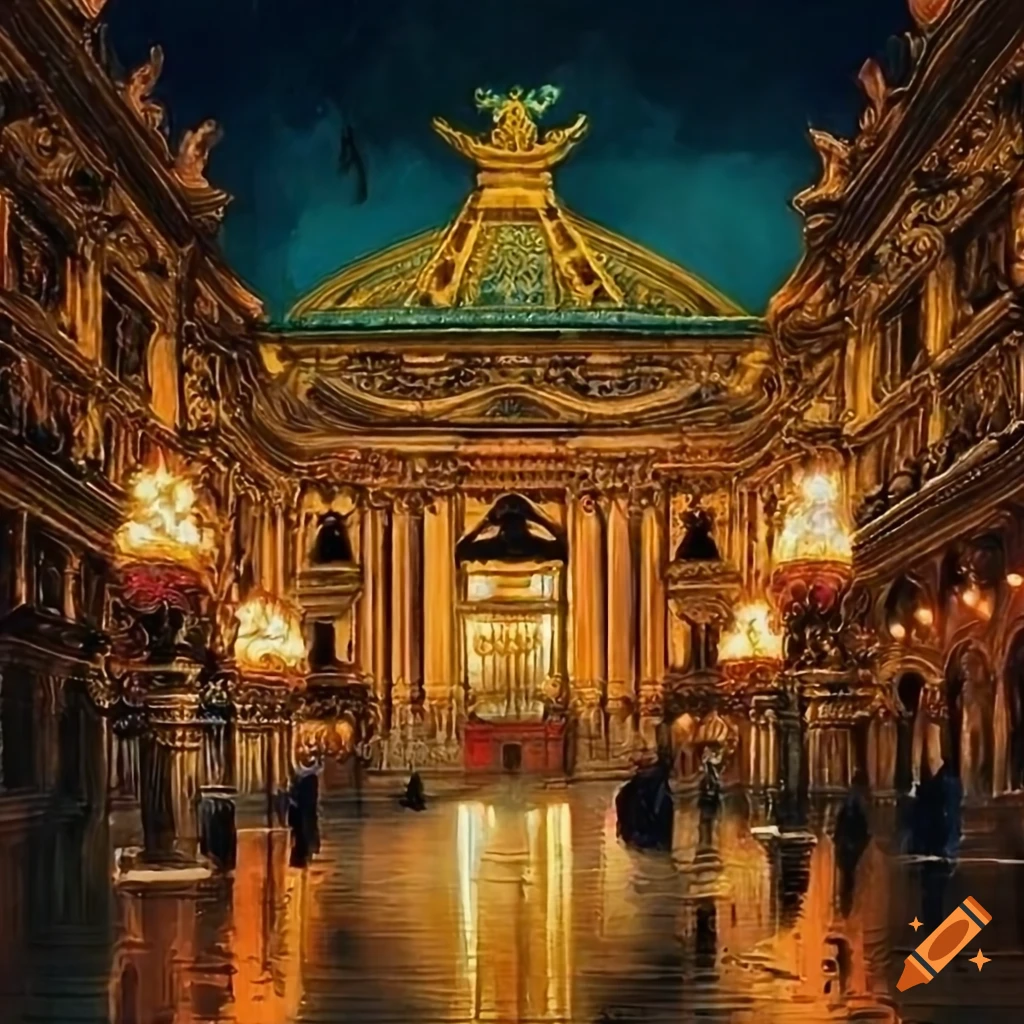 Painting of the paris opera on Craiyon
