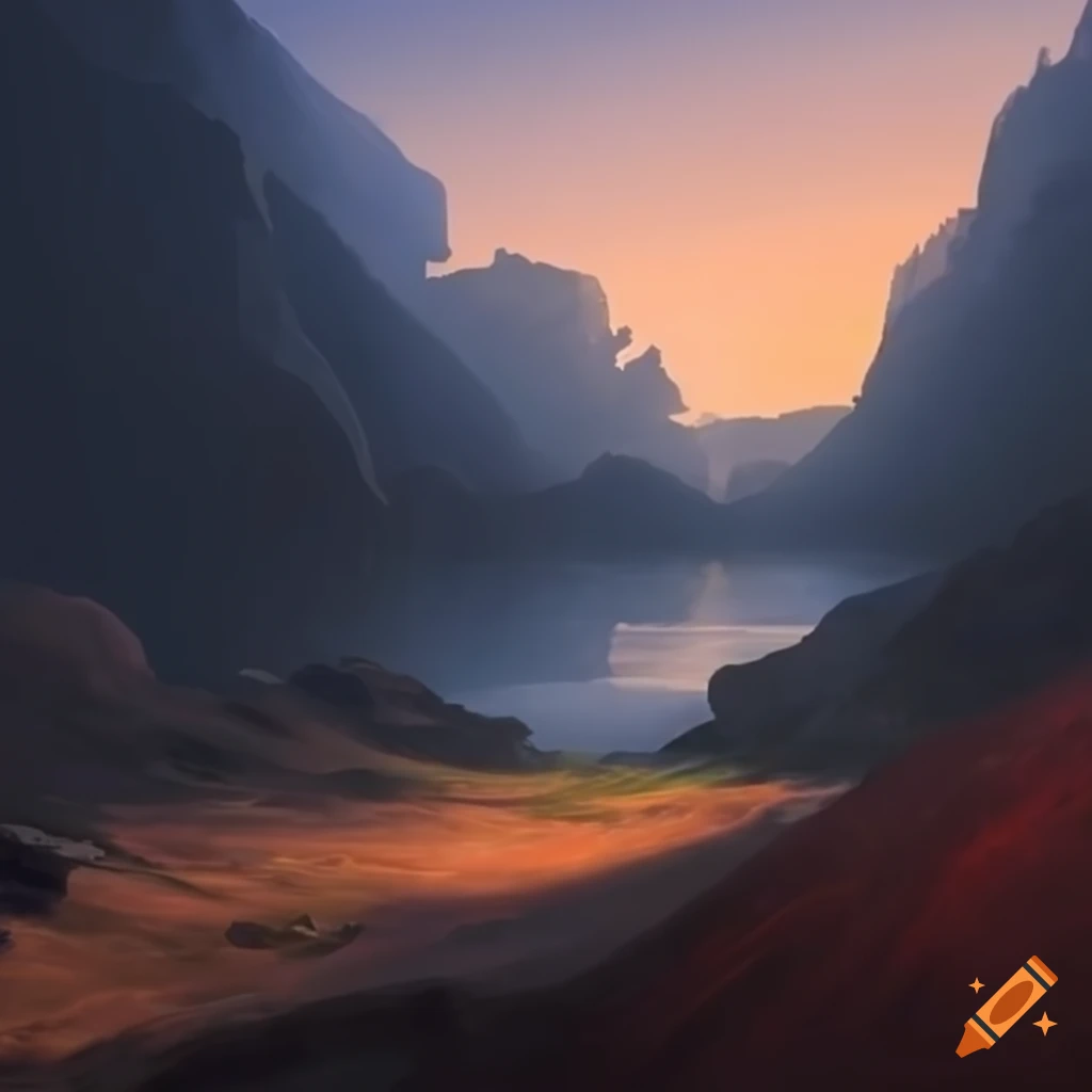 Transformed virtual landscapes on Craiyon