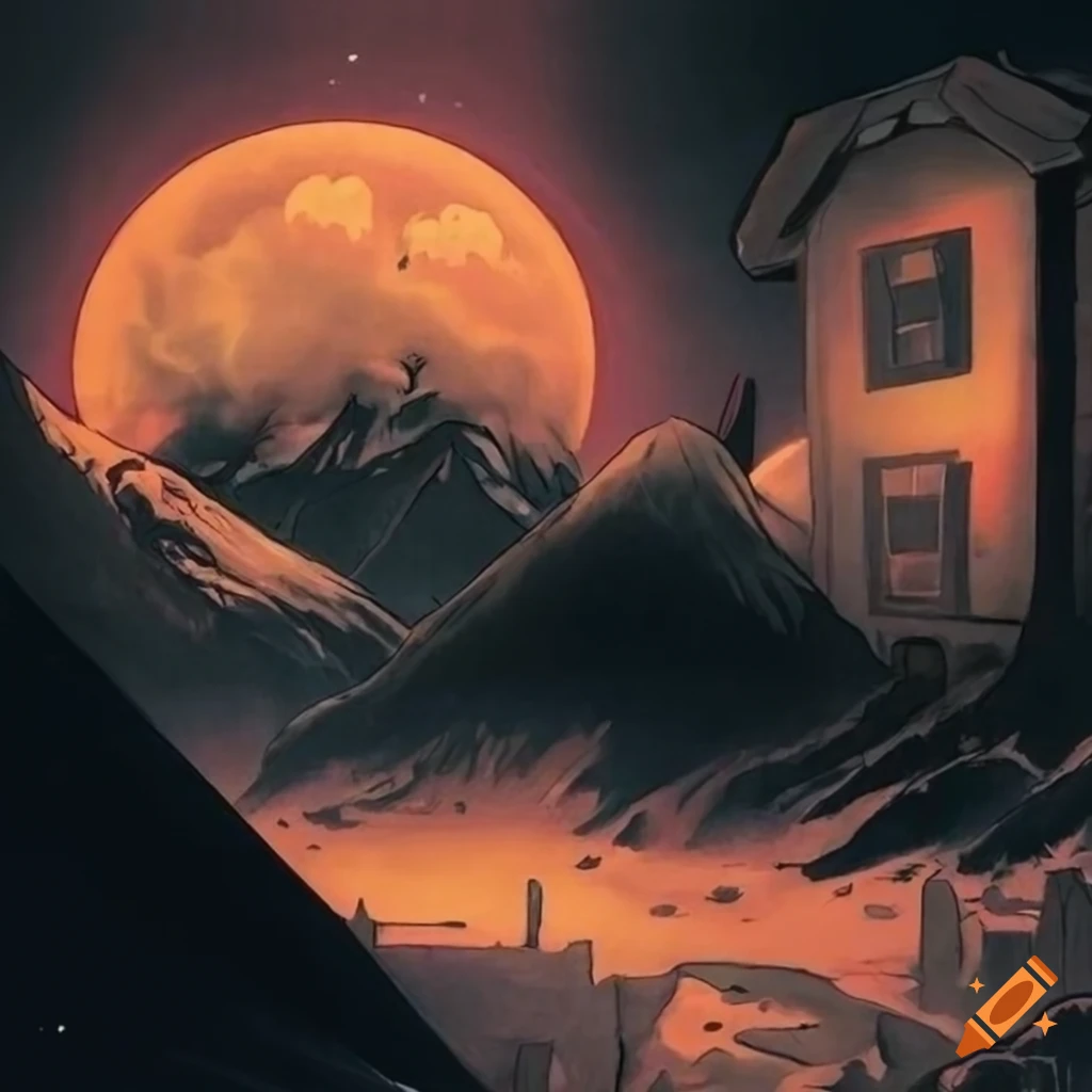 swiss mountain valley from a graphic novel