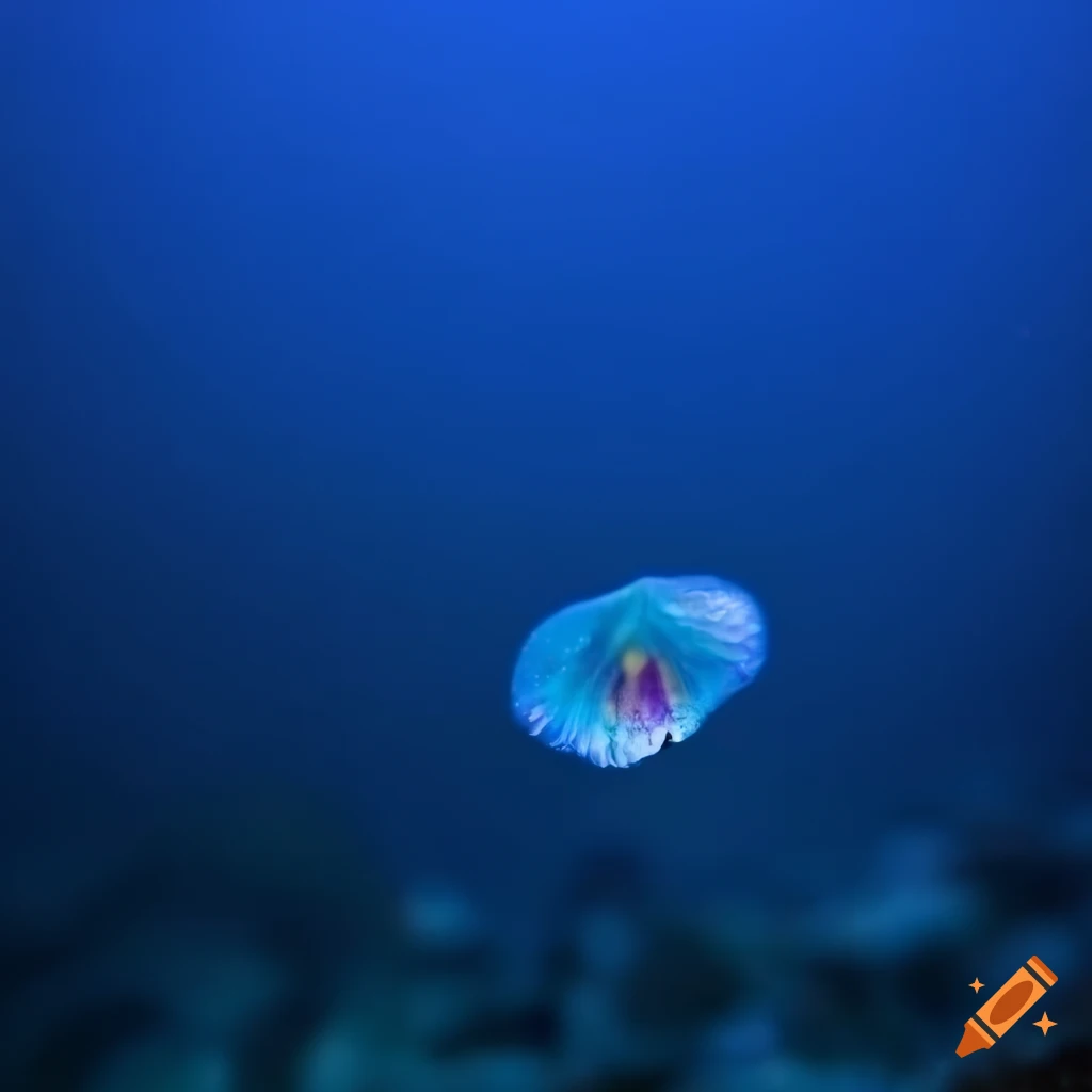 beautiful-iridescent-sea-creature-in-the-dark-blue-ocean-on-craiyon