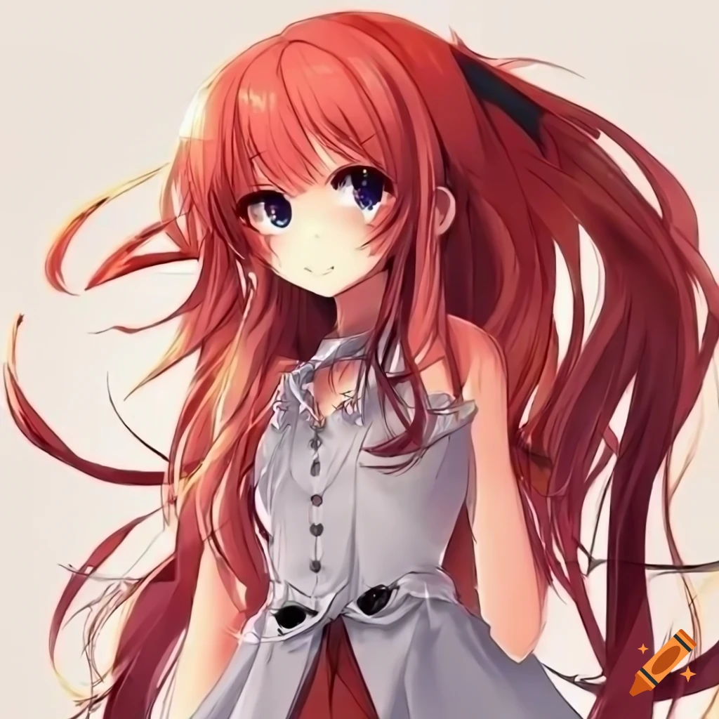 Profile picture of an anime girl with maroon hair