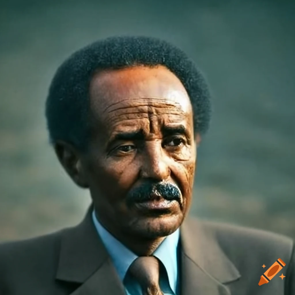 portrait of Isaias Afwerki, president of Eritrea