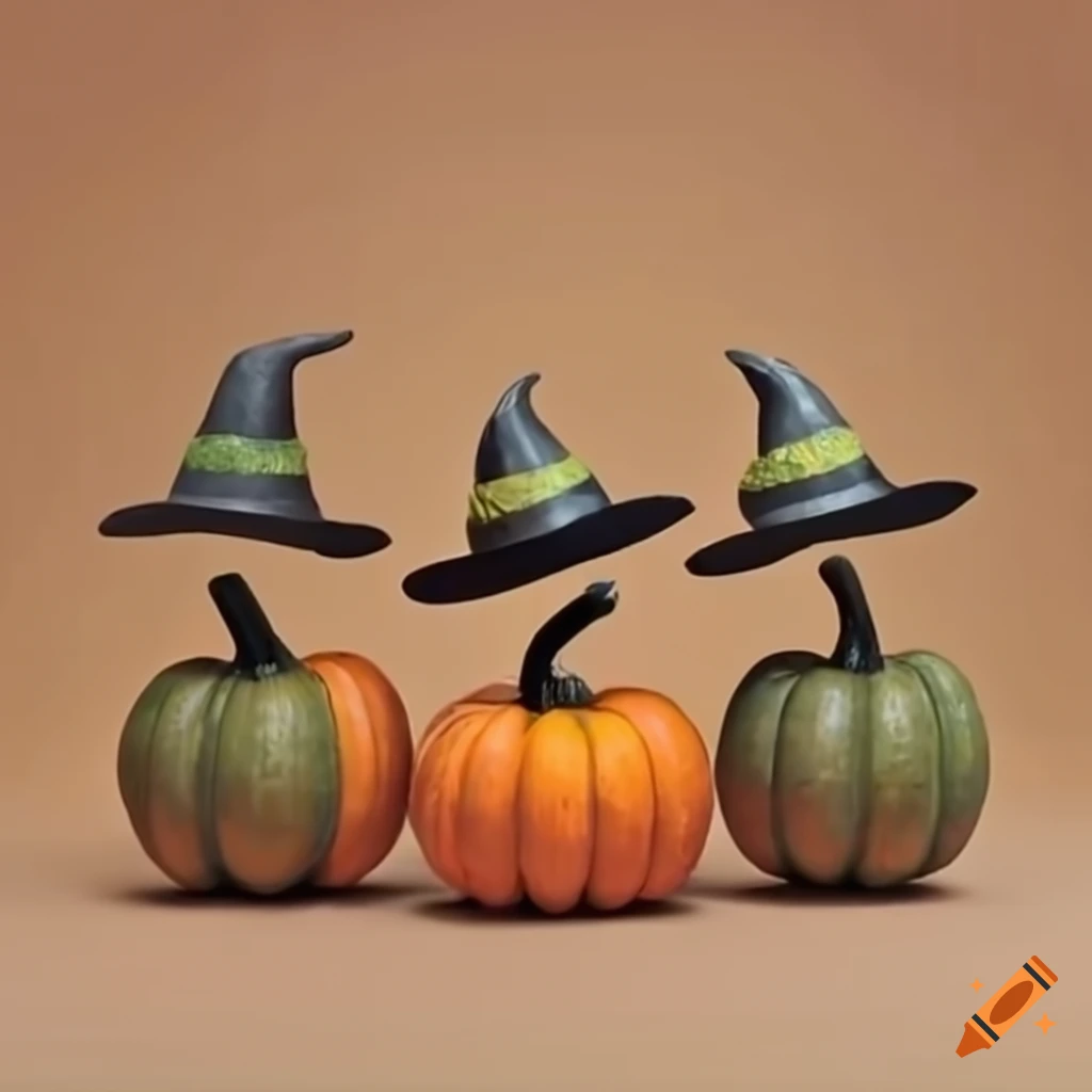 dancing pumpkins with hats