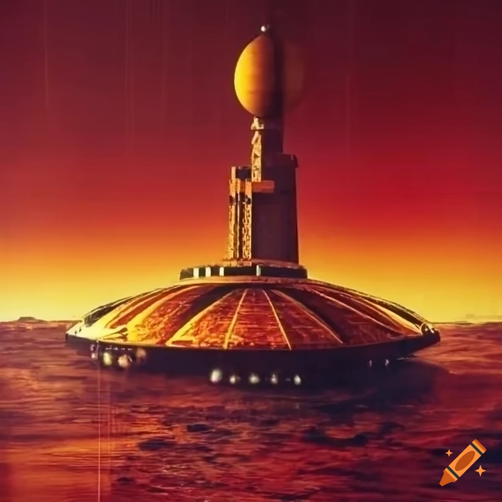 sci-fi artwork of Venusian megastructure