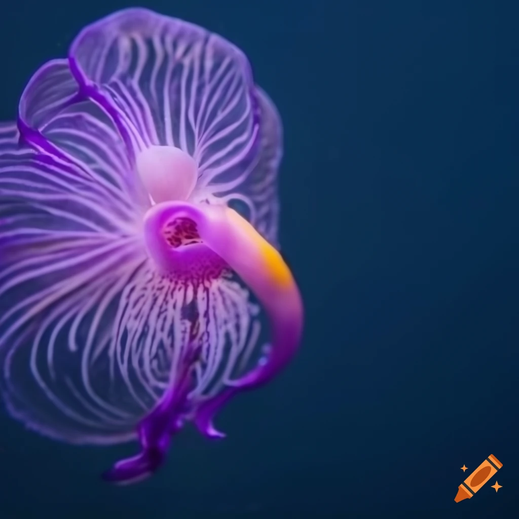 Wild Orchid Sea Creature In Dark Blue Underwater Scene On Craiyon wild-orchid-sea-creature-in-dark-blue-underwater-scene-on-craiyon
