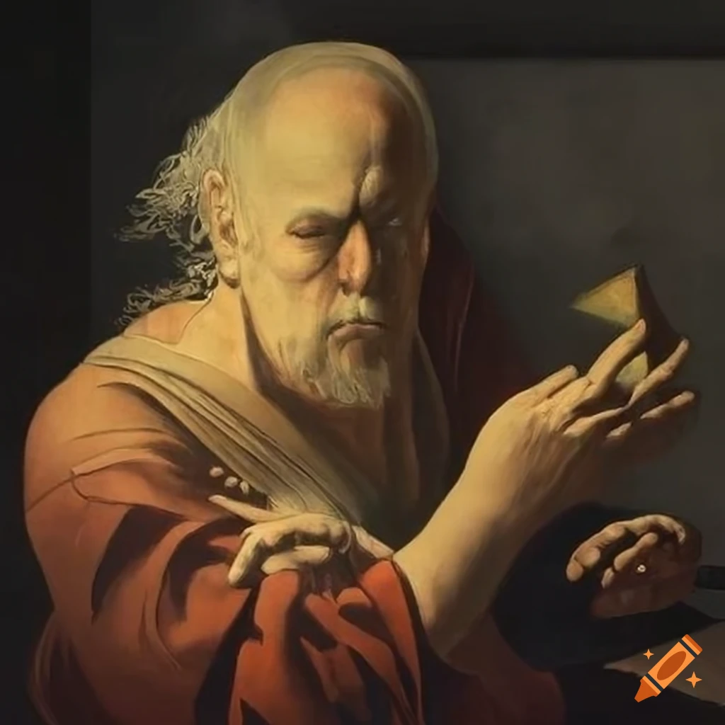 ukiyo-e woodblock print of an artist-magician at work in a studio