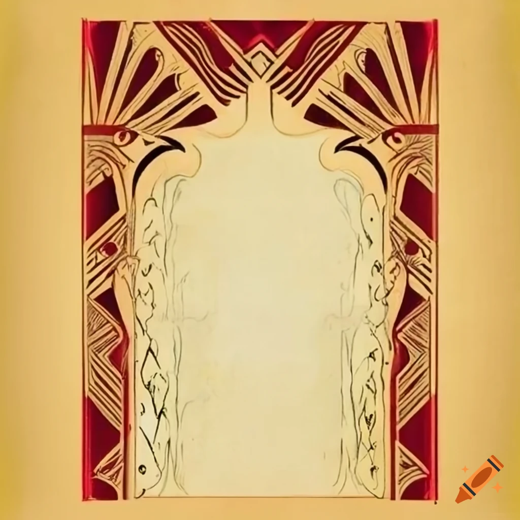 Art deco design on vintage paper on Craiyon
