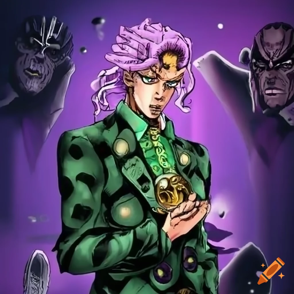 Colorful jojo stand character