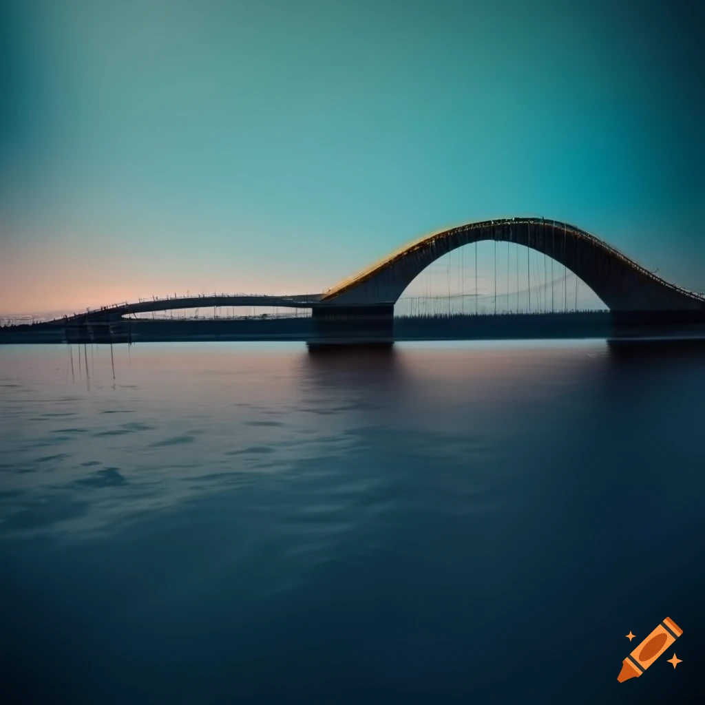 Image of a cantilever bridge next to a suspension bridge on Craiyon