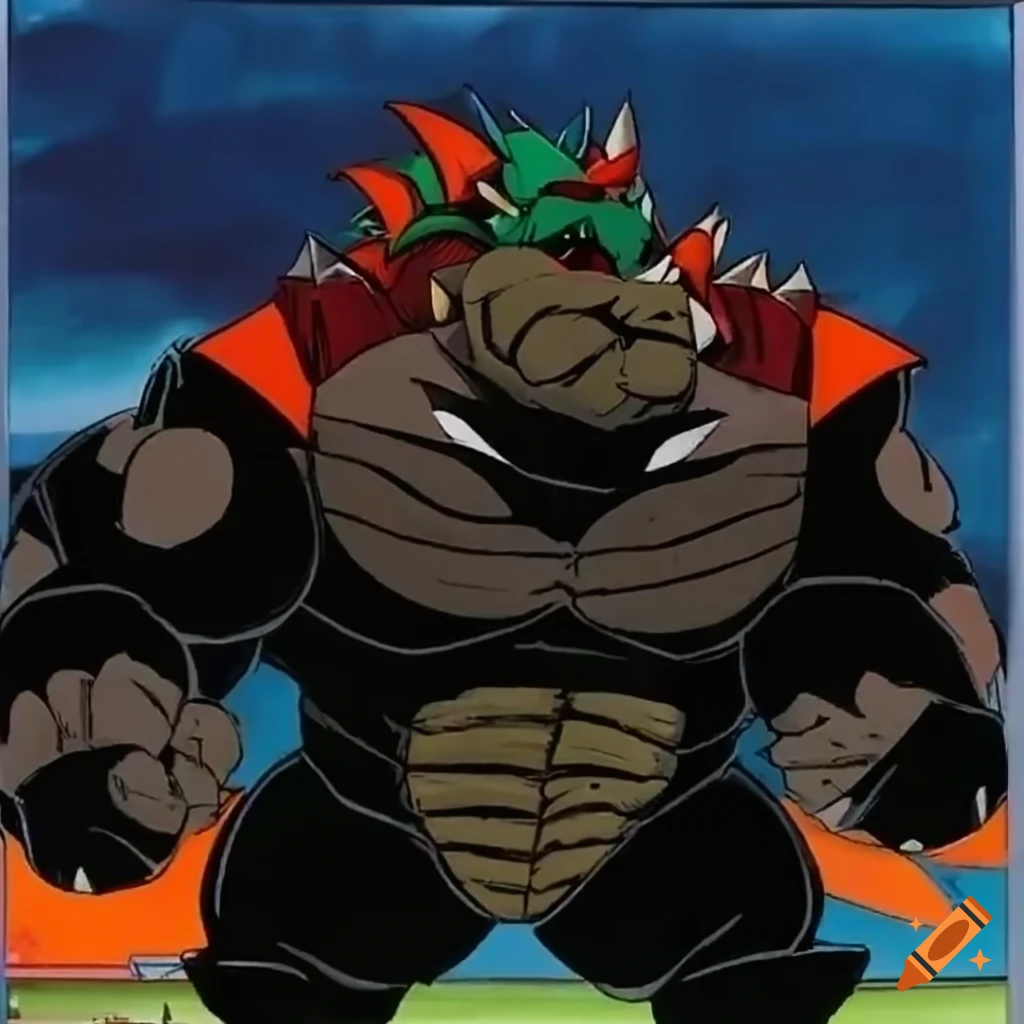 Anime-style depiction of bowser from dark horse comics on Craiyon