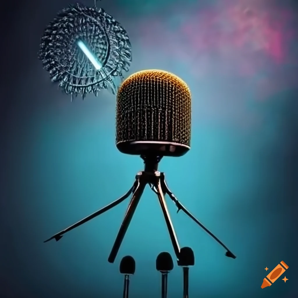 alien radio show hosts with microphones