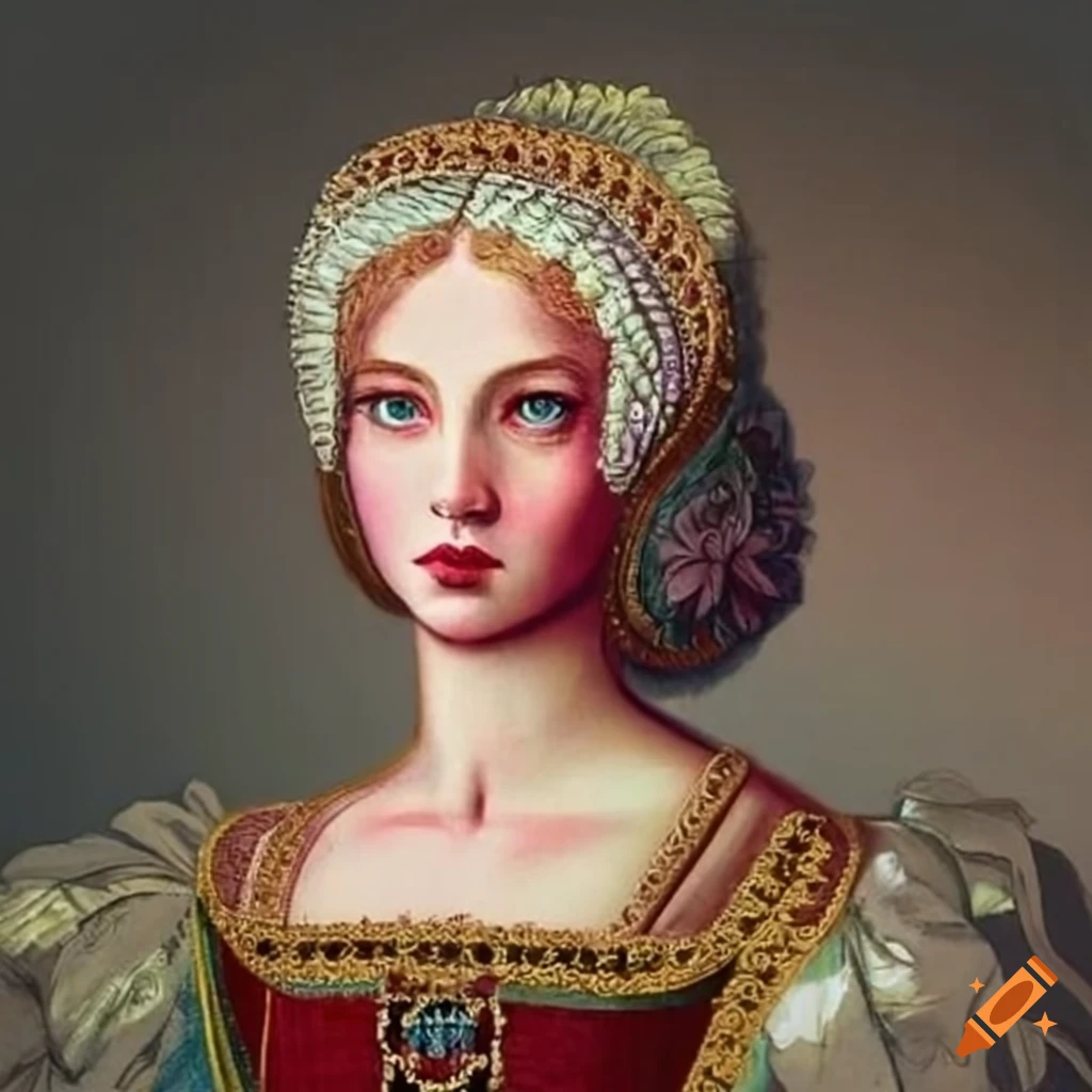 portrait of a woman in Renaissance attire