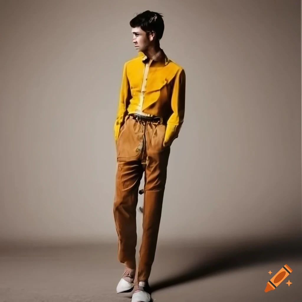 BJDBUS Fashion 1 Pcs Yellow Outfit Daily Casual T-shirt Brown Pants Collar  Clothes for Ken Doll Accessories Baby Girl DIY Toys - AliExpress