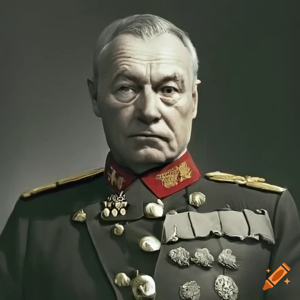 portrait of a Slavic general from the 1960s