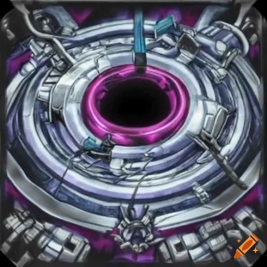 mechanical black hole in Yu-Gi-Oh style