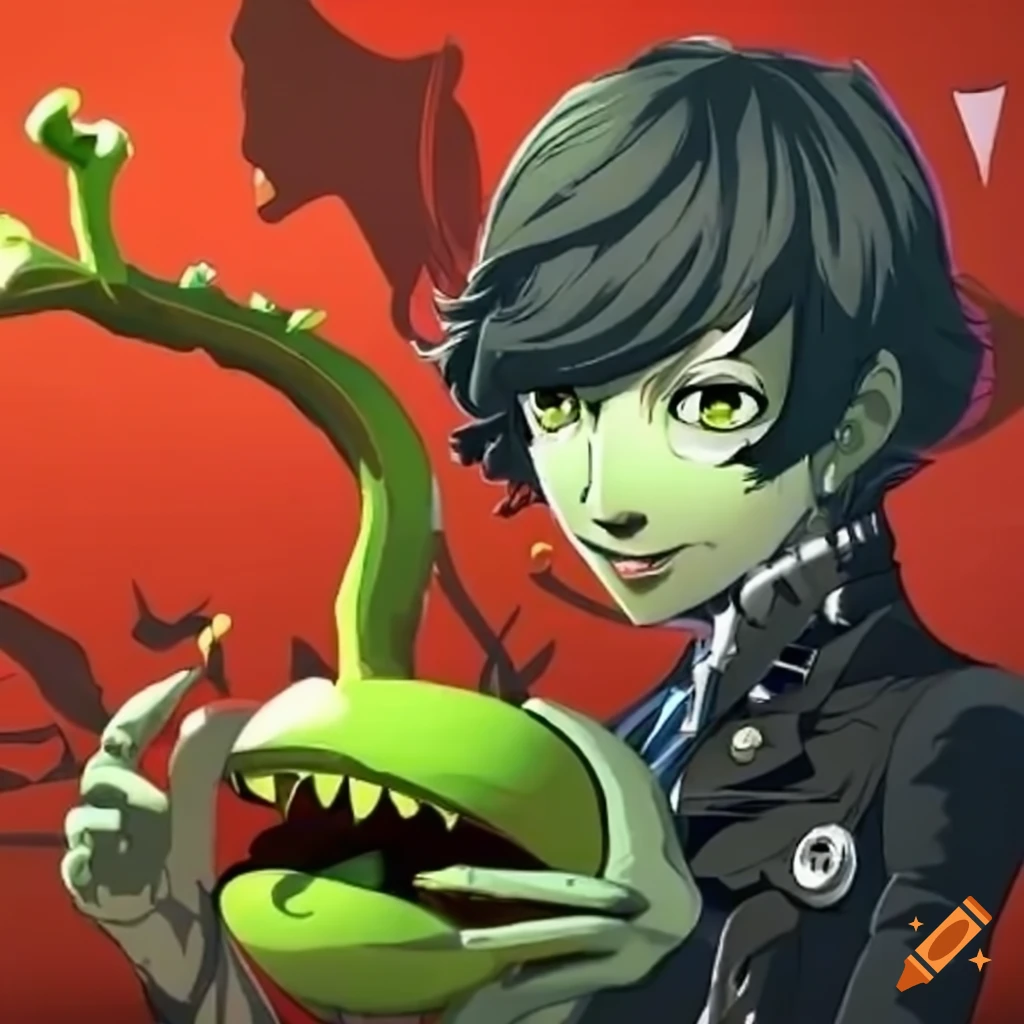 Plants vs zombies and persona 3 reload crossover artwork on Craiyon