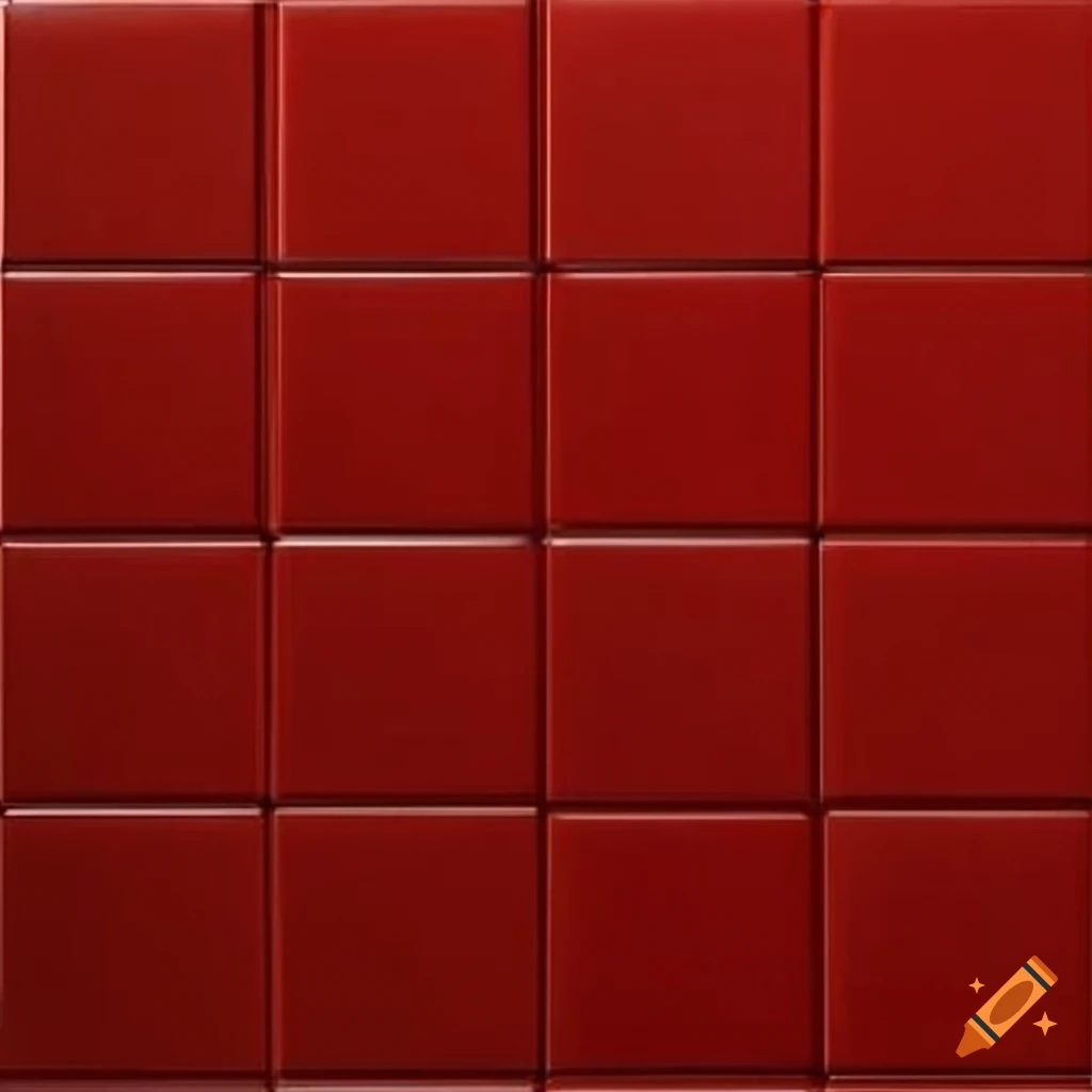 Large red ceramic floor tiles