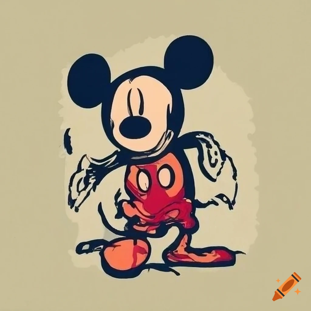 Mickey mouse with minnie mouse on Craiyon