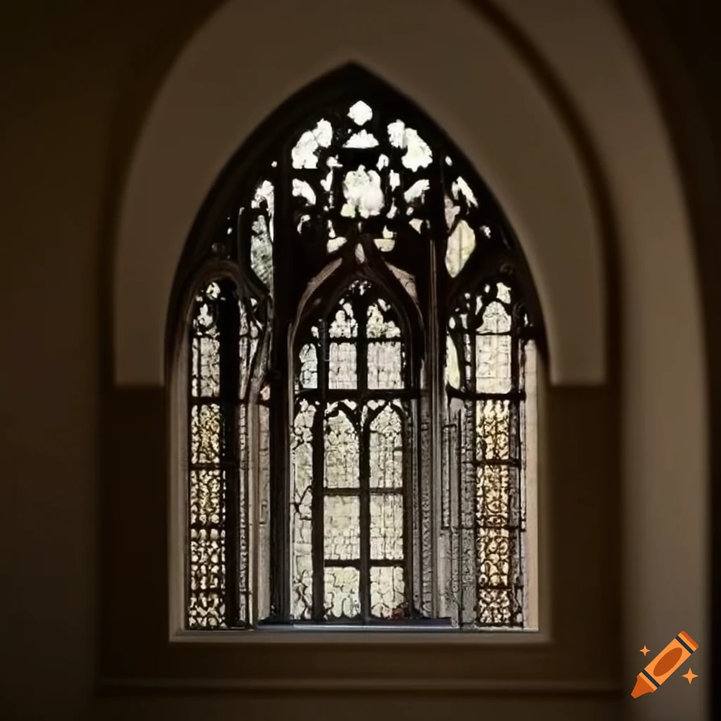 glimpse of Islamic art through a gothic window