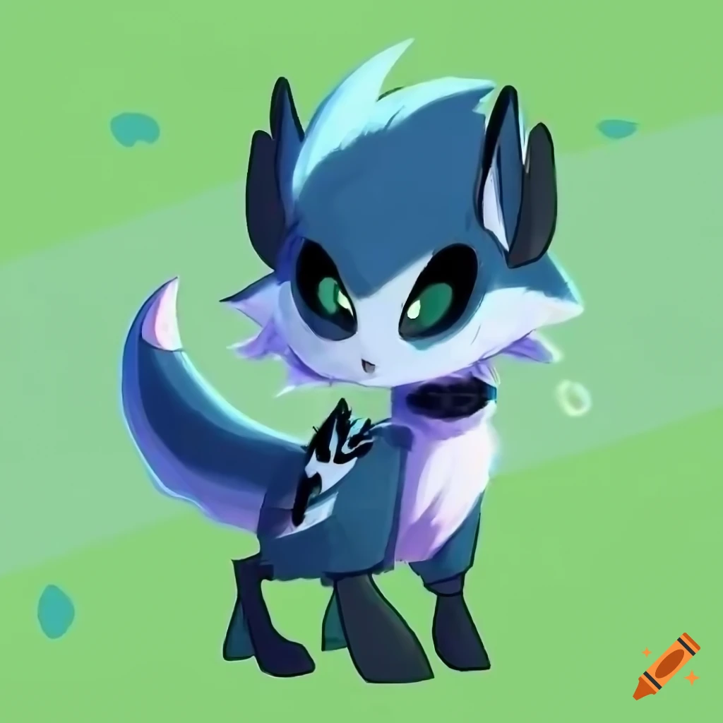 Fluffy Protogen With A Long Tail On Craiyon