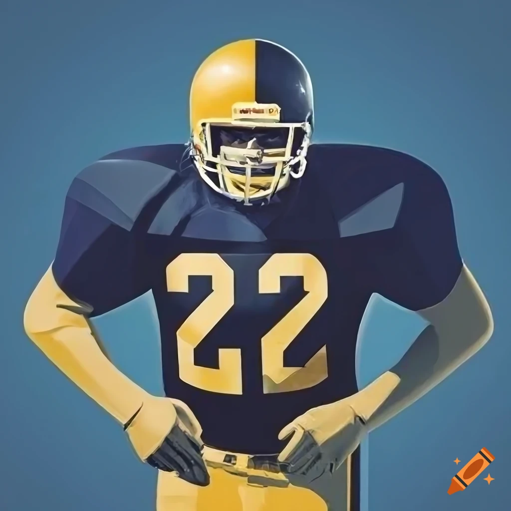 Vintage style American Football Player Poster On Craiyon