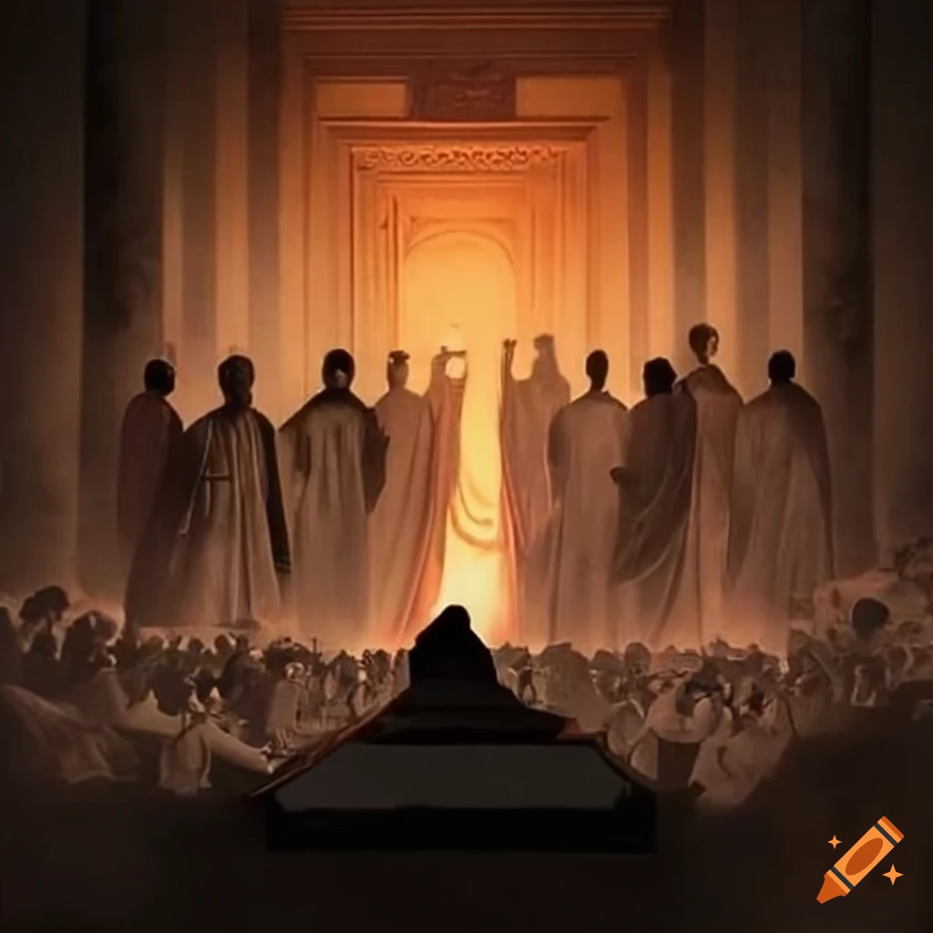 ancient Roman funeral ceremony gathering