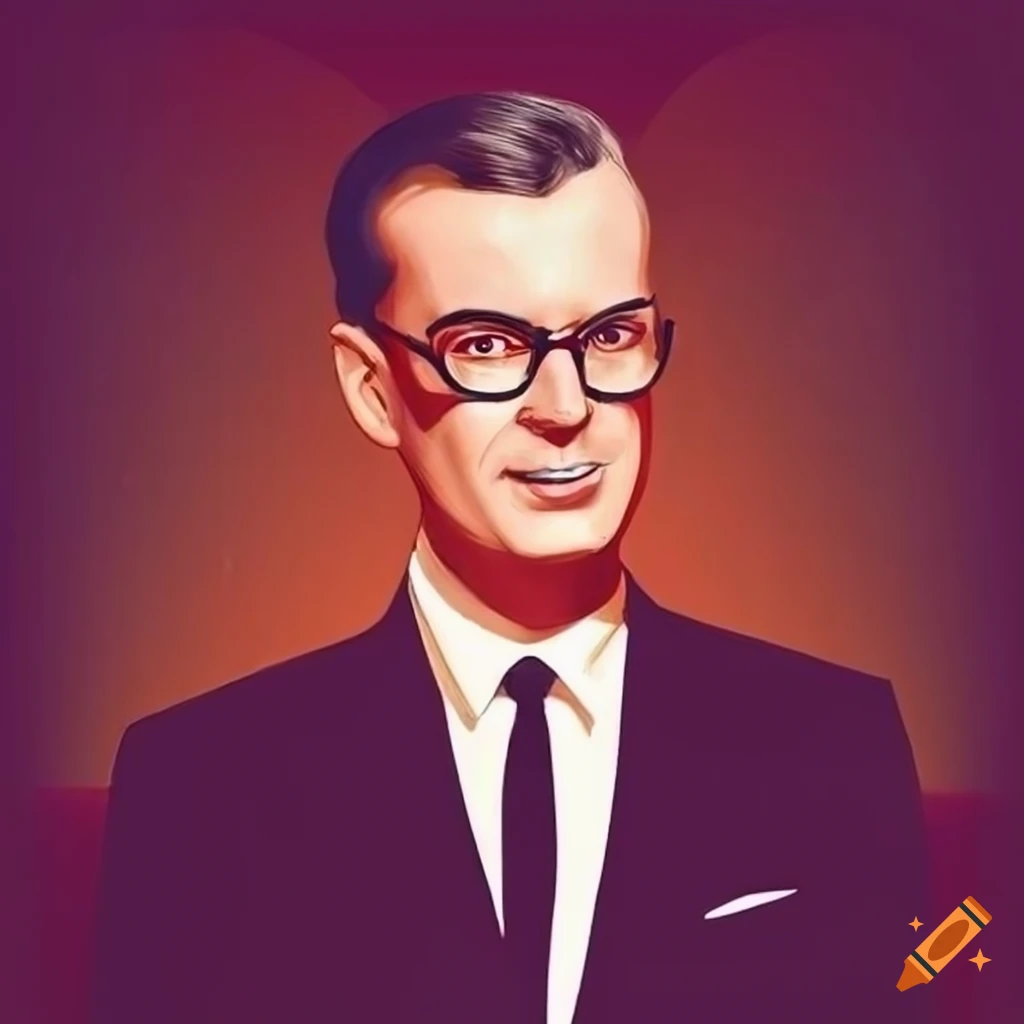 retro artwork of a stylish businessman