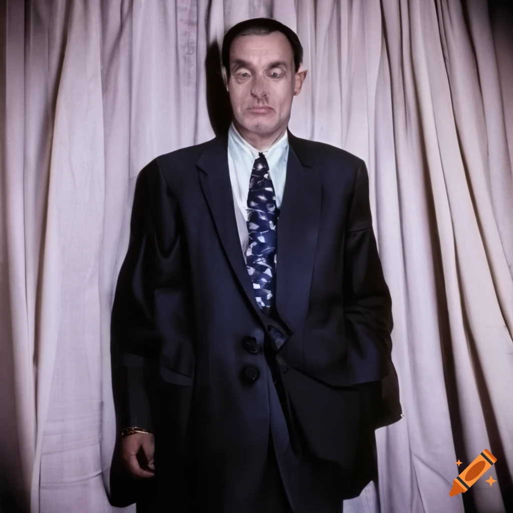 vintage photo of a man in a gray business suit