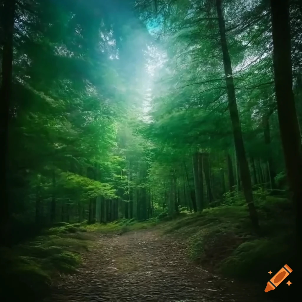 scenic trail in Fontainebleau forest