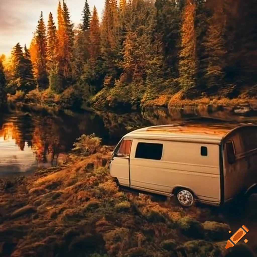 Alternative lifestyle of living in a van on Craiyon