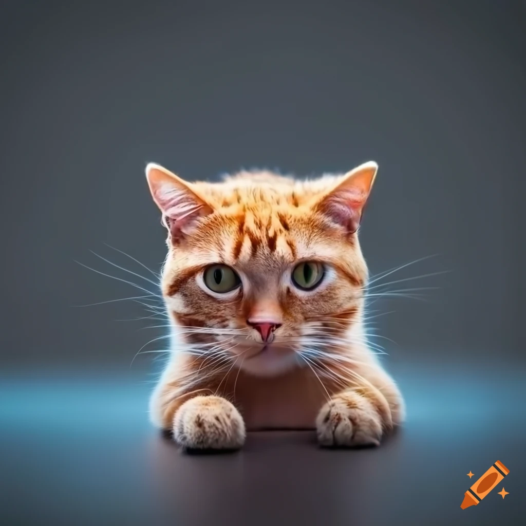 photo of a curious orange cat watching electronic devices