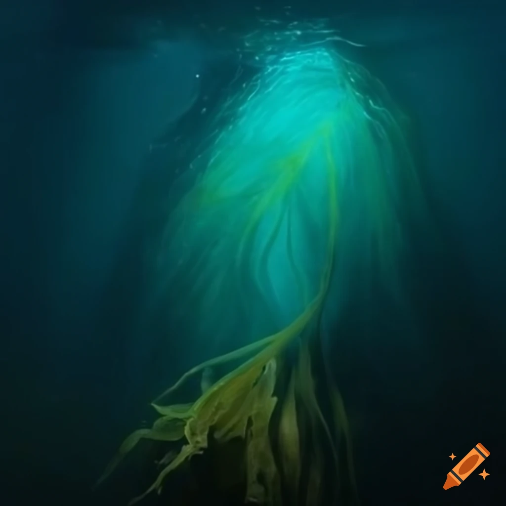 Realistic image of seaweed underwater on Craiyon