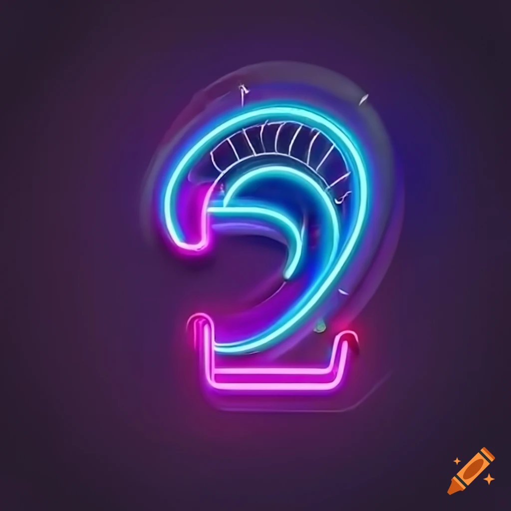 Neon zodiac signs in two colors on Craiyon