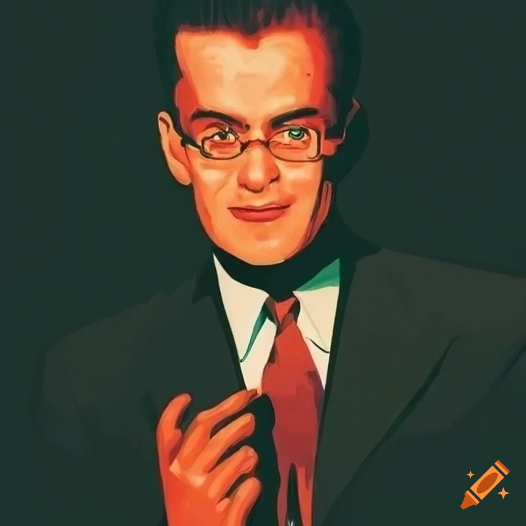 Retro artwork of a stylish businessman from the 1950s on Craiyon
