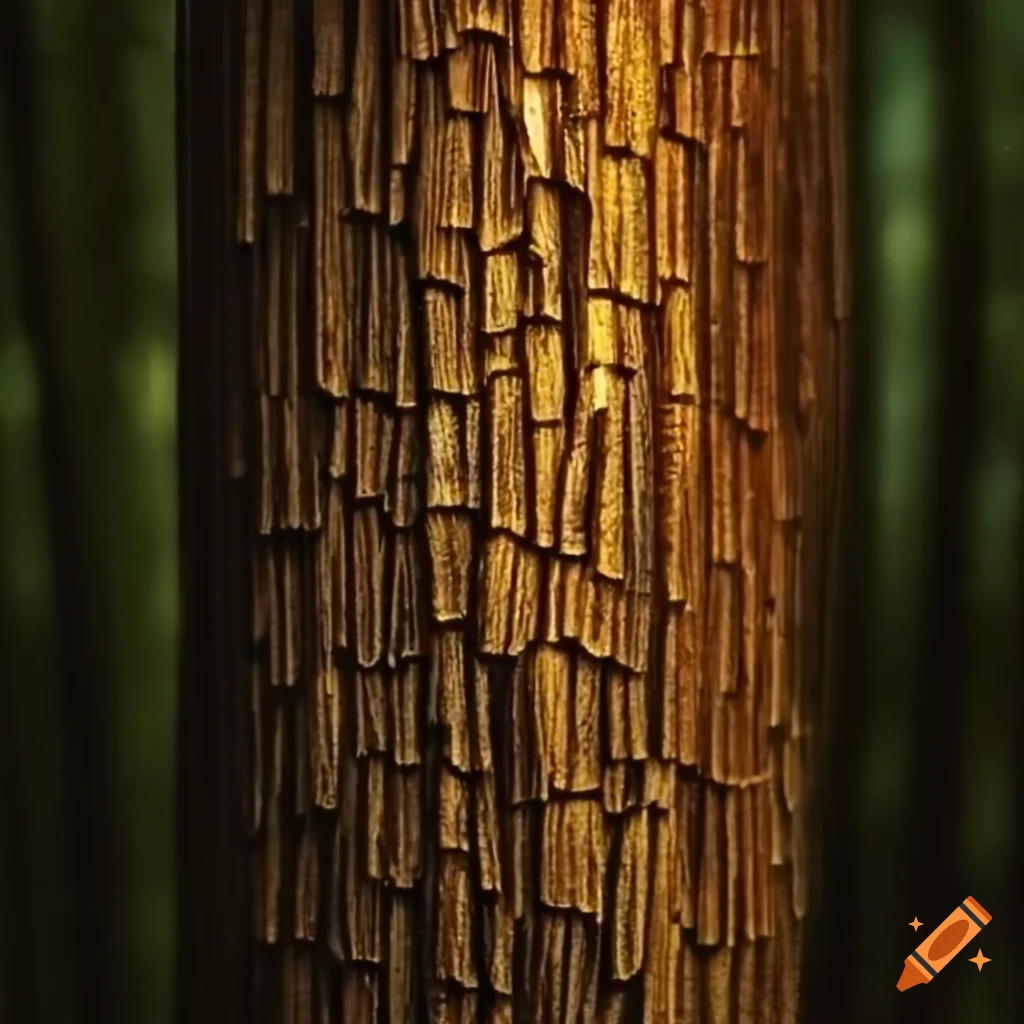 barcode-inspired forest artwork