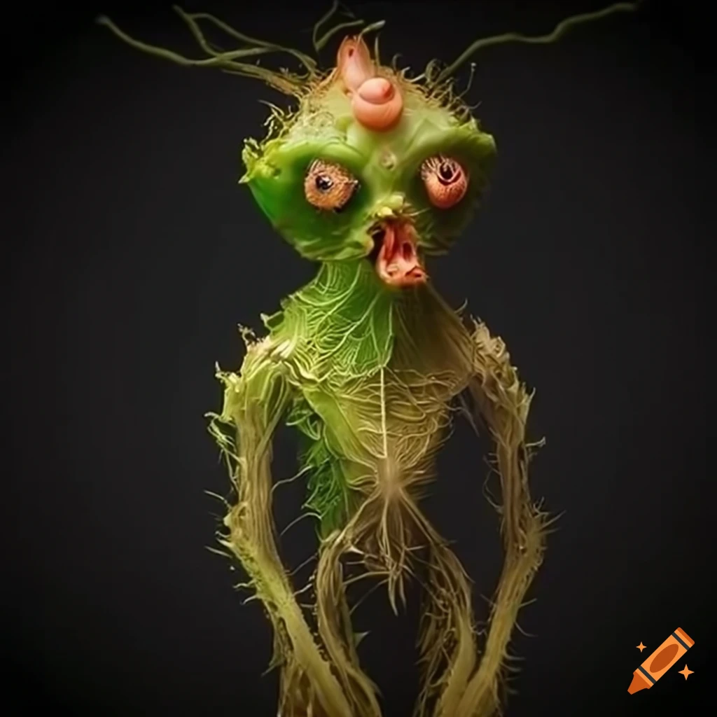 creepy insect-shaped flower monster artwork