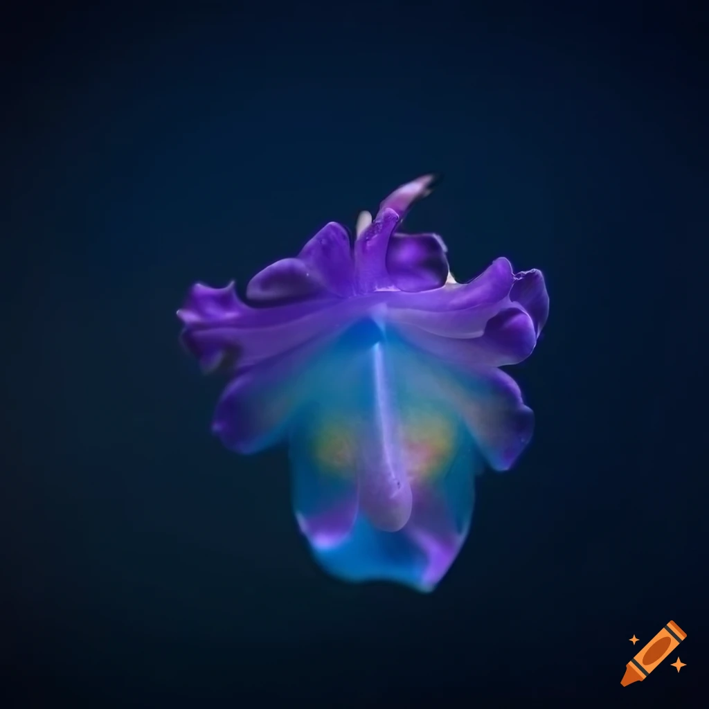 iridescent orchid sea creature underwater