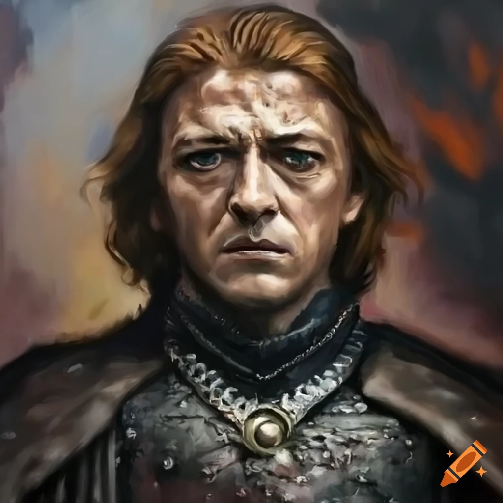 oil painting of Rob Stark from Game of Thrones