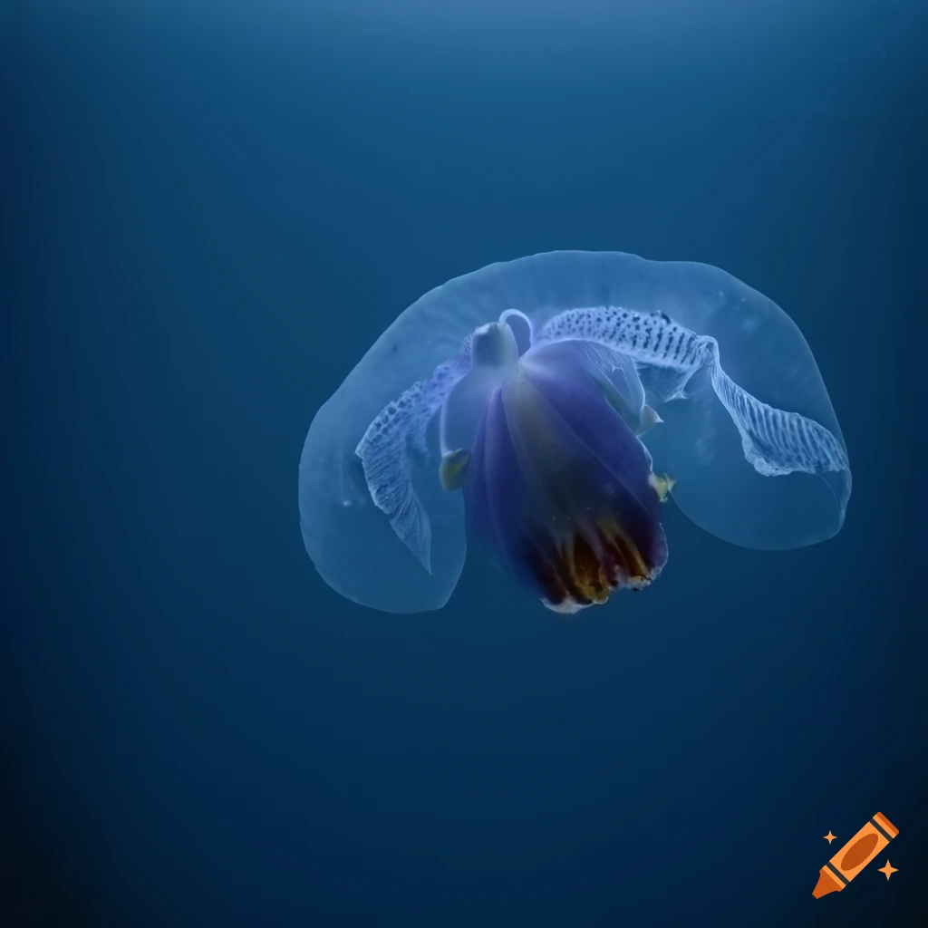 Wild Orchid Sea Creature In The Deep Ocean On Craiyon