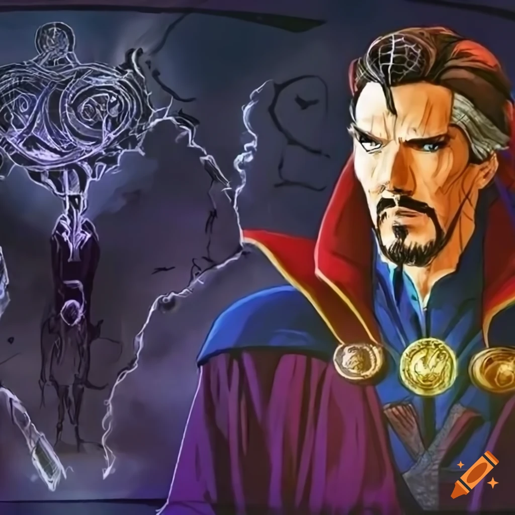 Concept art of mathematician as Doctor Strange on Craiyon