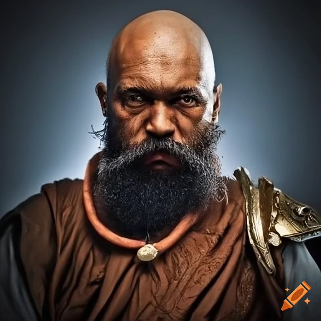 portrait-of-a-serious-black-bald-man-with-beard-on-craiyon