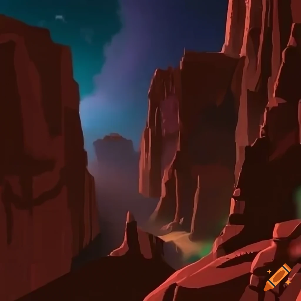 view of towering cliffs