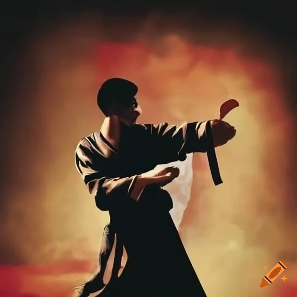 karate practitioner performing a kick