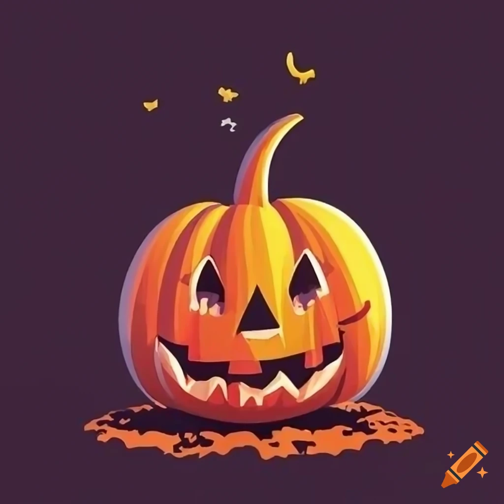 Cute halloween logo on Craiyon
