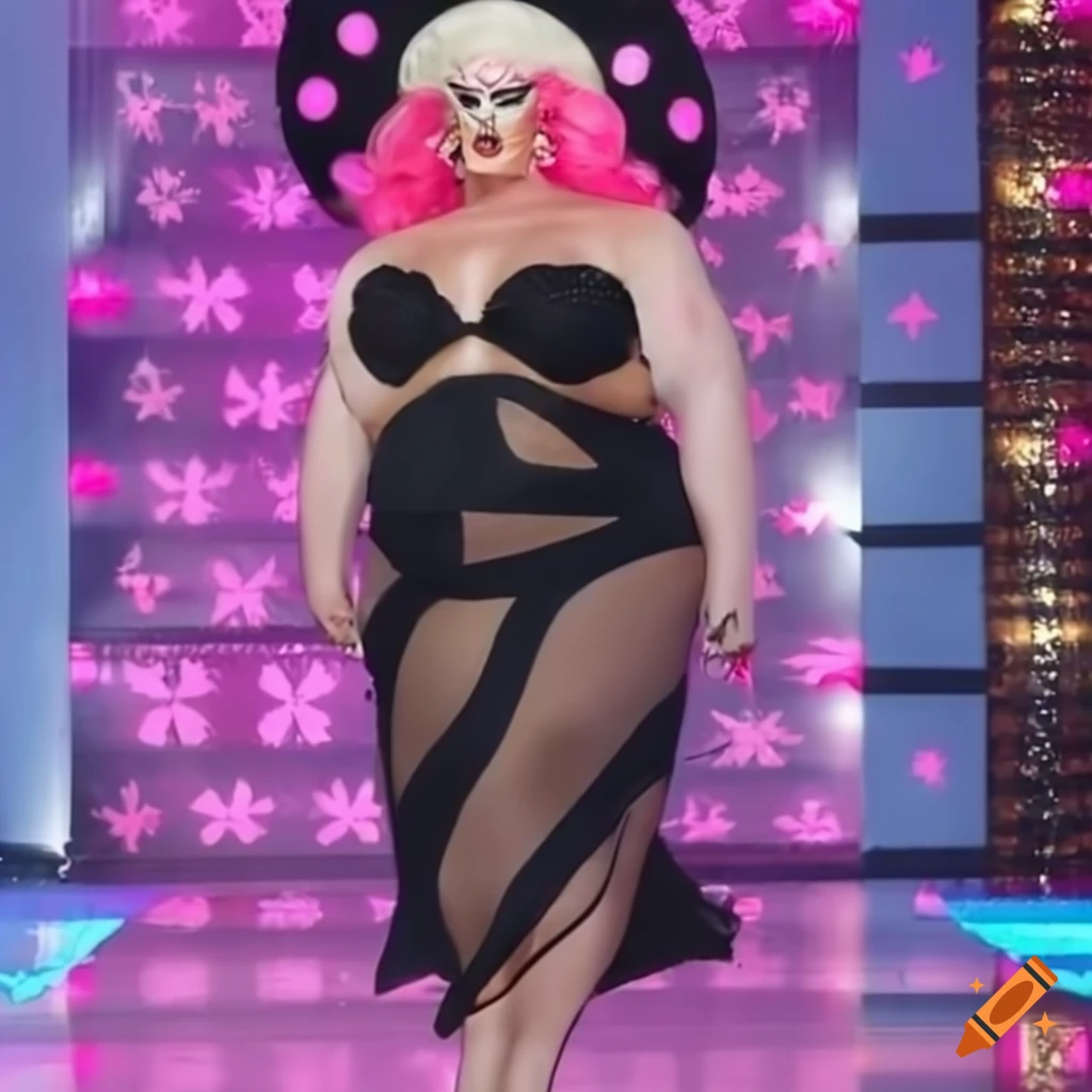 drag queen performing on Rupaul's Drag Race runway