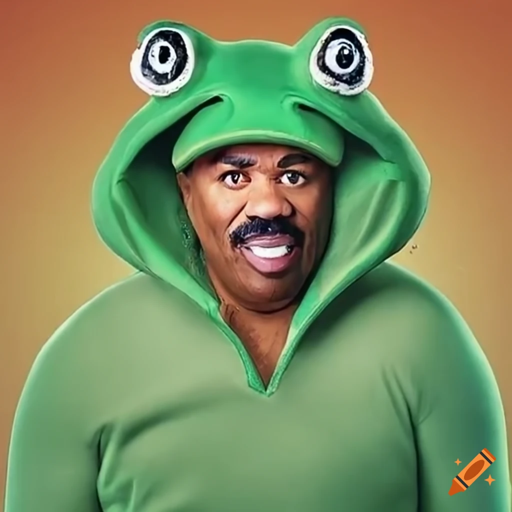 Steve harvey dressed as a frog on Craiyon